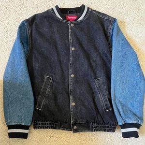 Supreme Denim Varsity Jacket